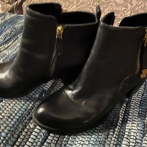 Franco Sarto black calf boots 8.5 one inch heel used in excellent condition.